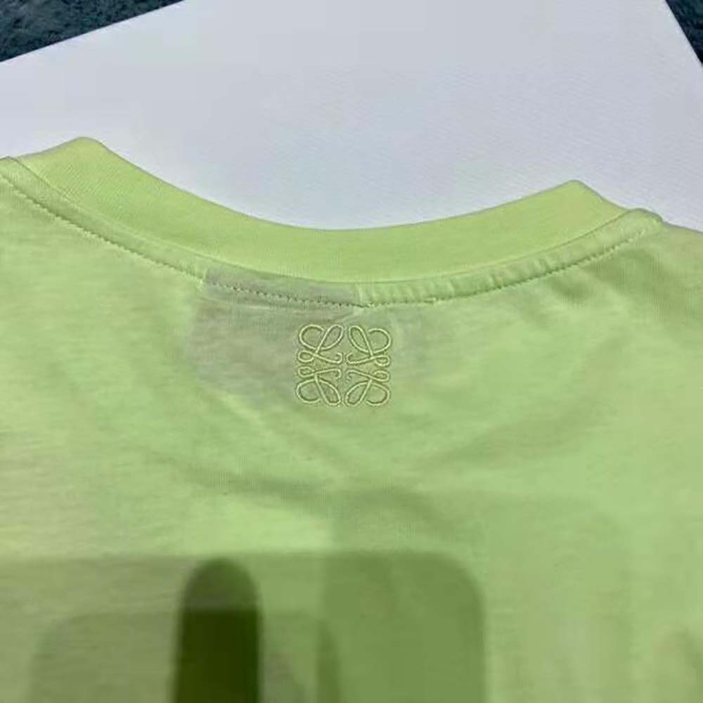 Loewe Women Kiwi T-shirt in Cotton-Green - image 6