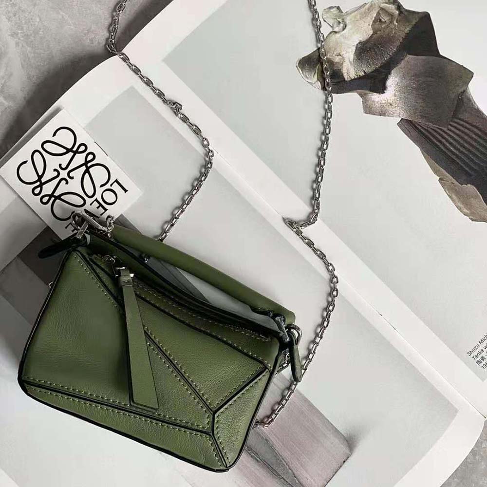 Loewe Women Nano Puzzle Bag in Classic Calfskin-Green - image 5