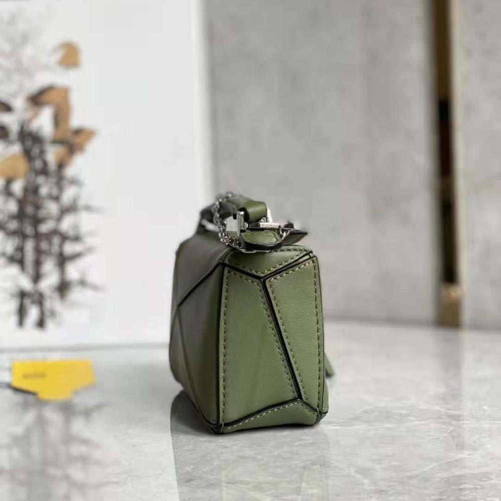 Loewe Women Nano Puzzle Bag in Classic Calfskin-Green - image 6