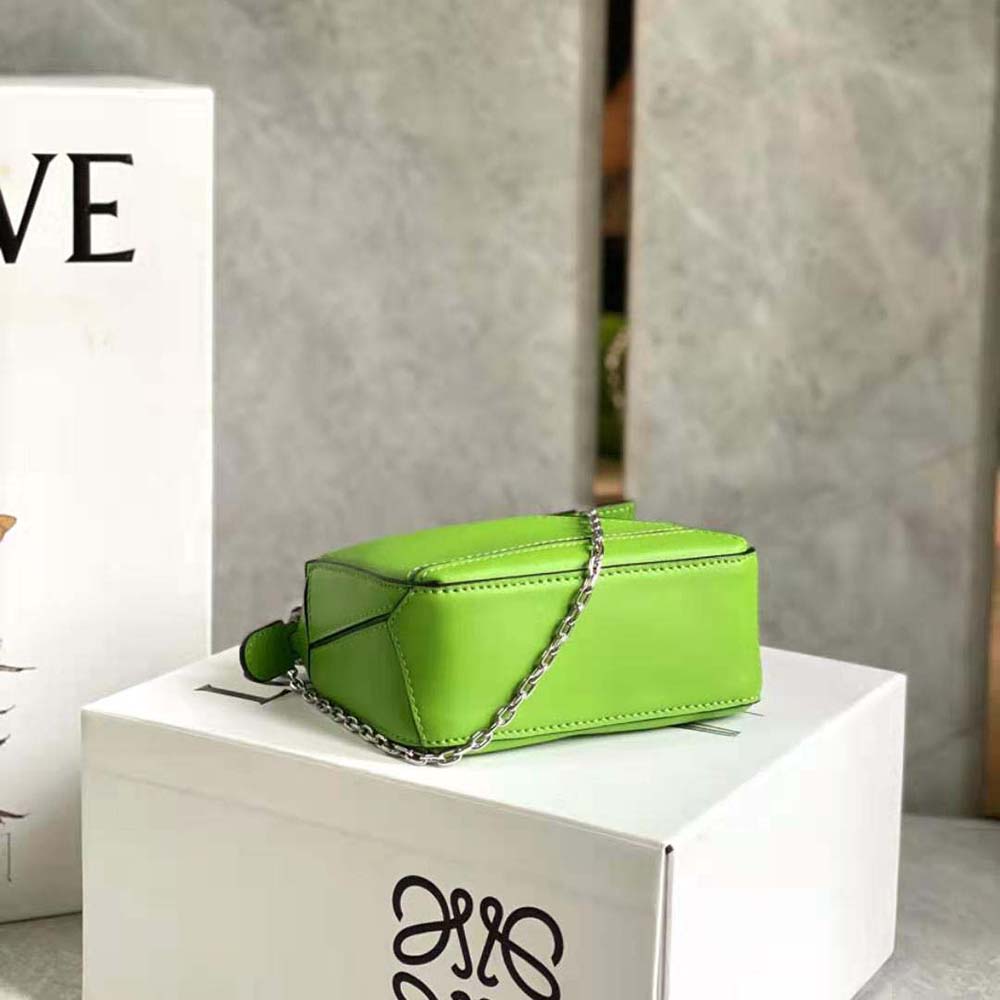 Loewe Women Nano Puzzle Bag in Classic Calfskin-Lime - image 5