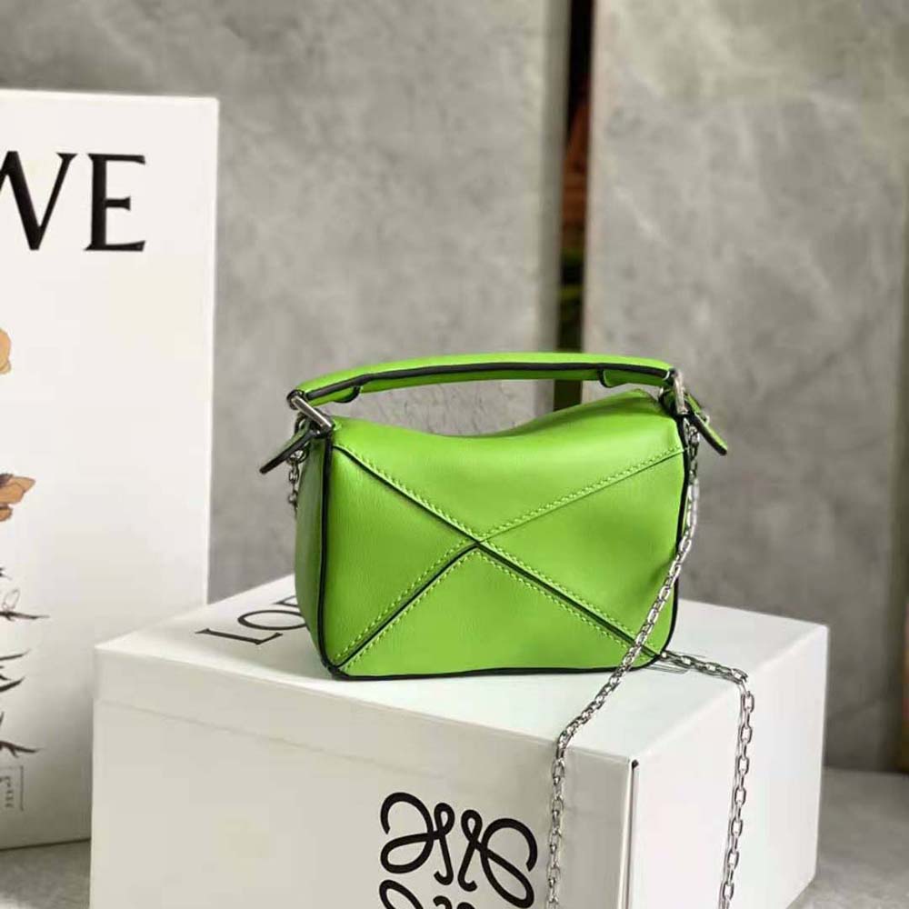 Loewe Women Nano Puzzle Bag in Classic Calfskin-Lime - image 6