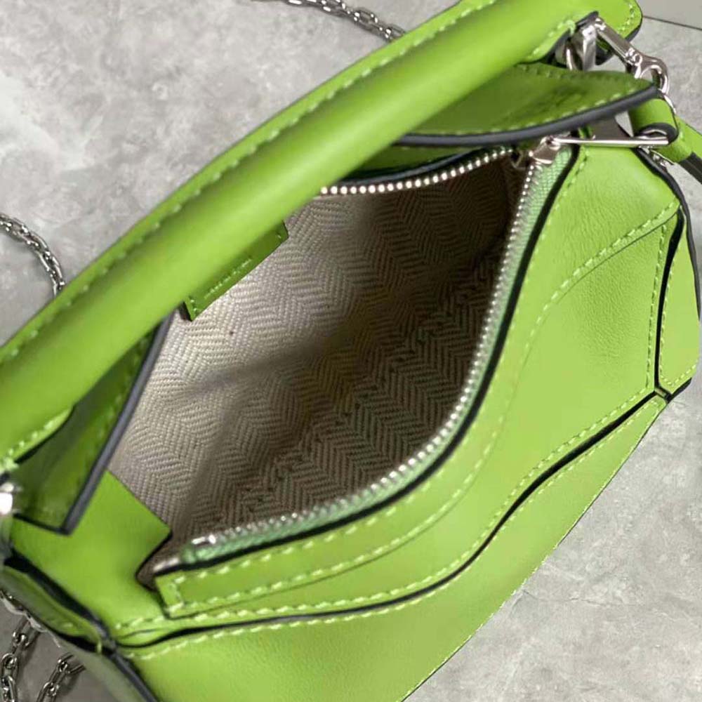 Loewe Women Nano Puzzle Bag in Classic Calfskin-Lime - image 8