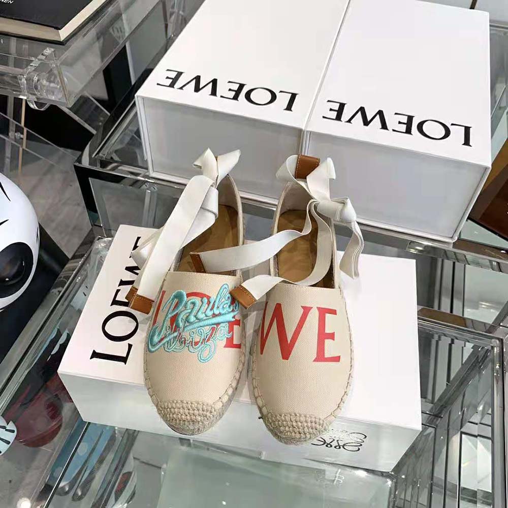 Close-up of rope sole detail on Loewe Paulas Ibiza Espadrille