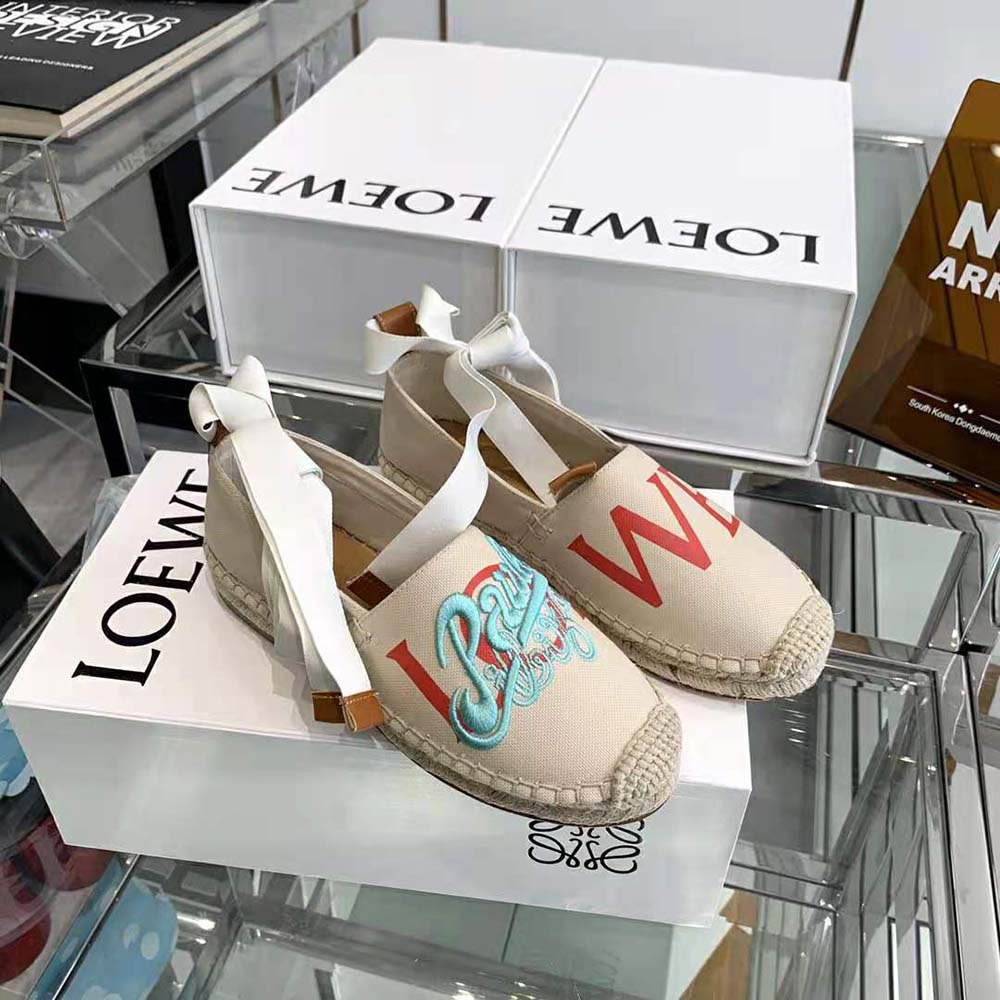 Loewe Women Paulas Ibiza Espadrille in Canvas-Beige - image 4