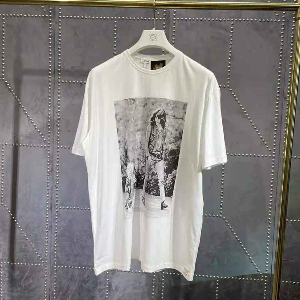 Close-up of photo print detail on Loewe Women Photo Print T-shirt