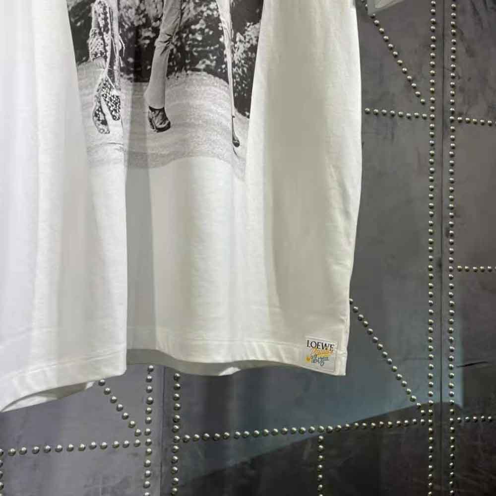 Loewe Women Photo Print T-shirt in Cotton-White - image 8