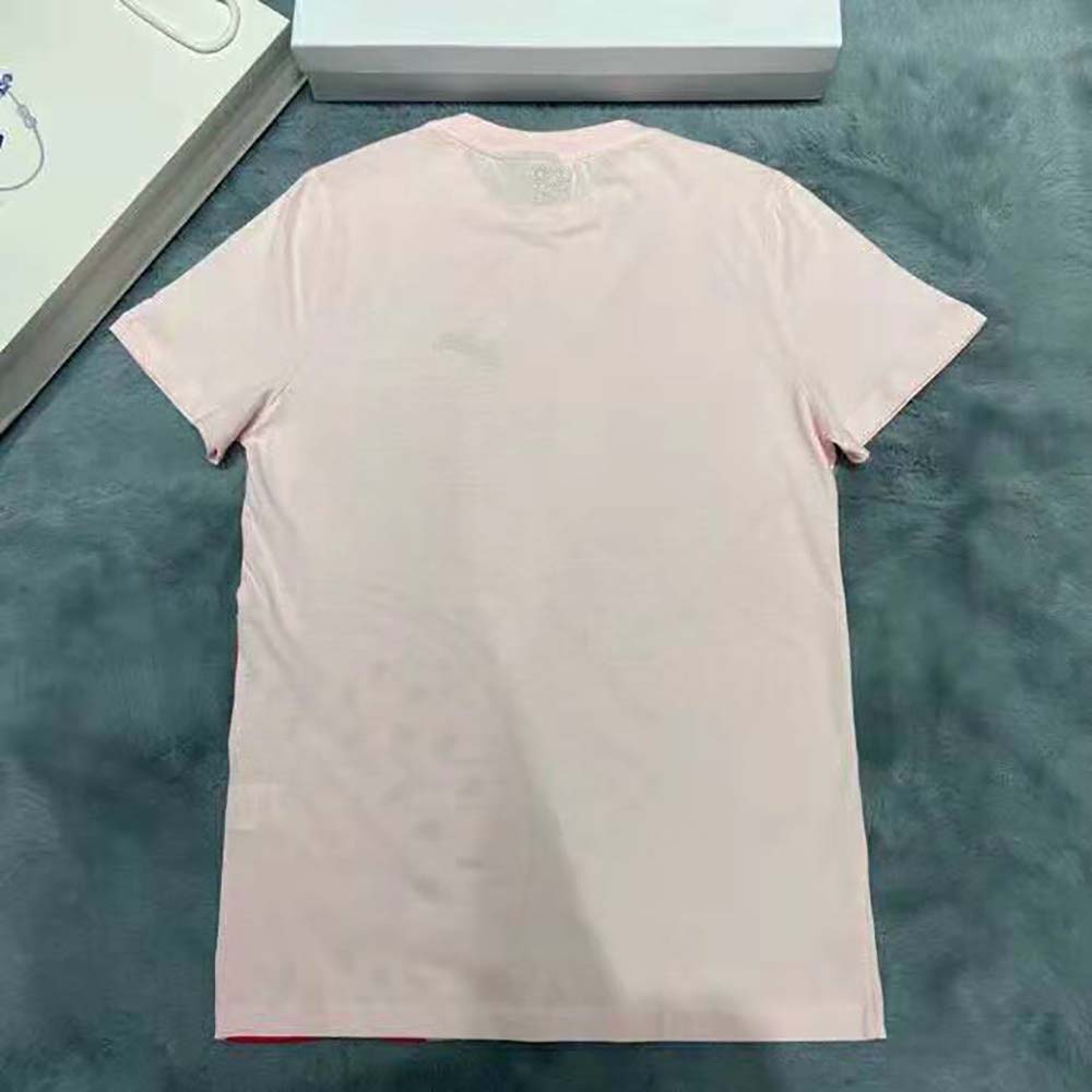 Side angle showing relaxed fit of Loewe Women Watermelon T-shirt