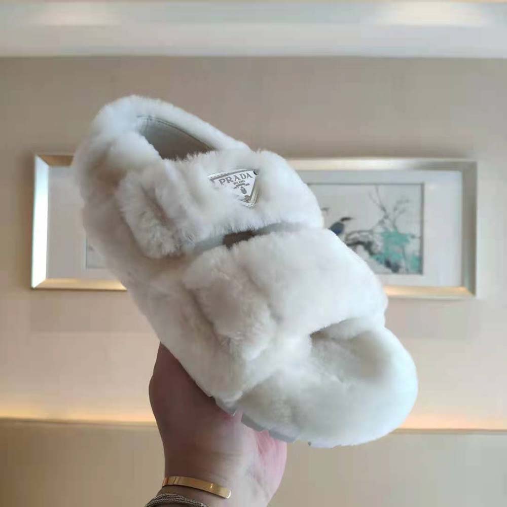 Prada Women Movement and Comfort Come Together Shearling Sandals - image 6