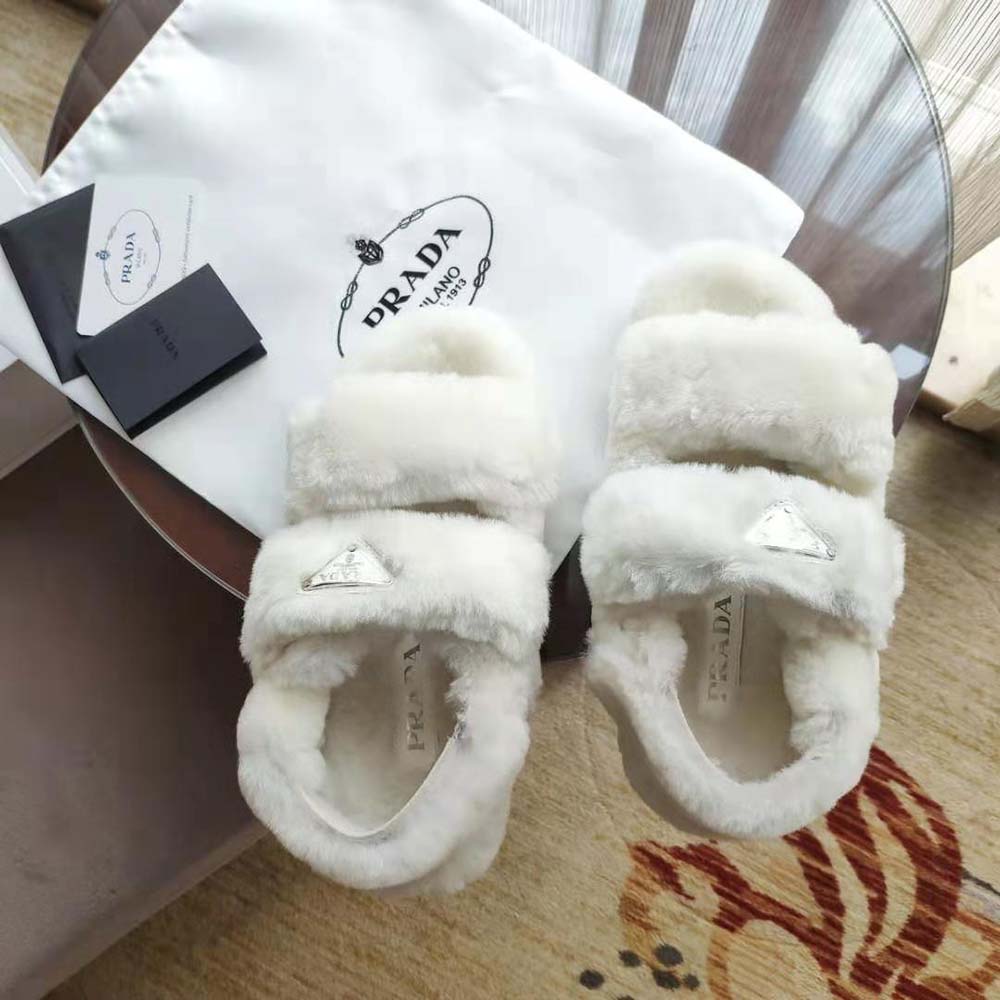 Prada Women Movement and Comfort Come Together Shearling Sandals - image 5