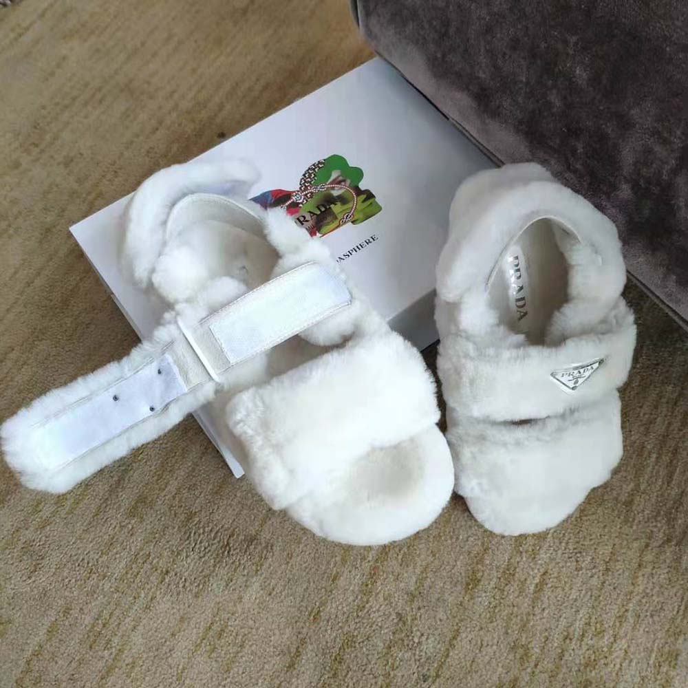 Prada Women Movement and Comfort Come Together Shearling Sandals - image 4