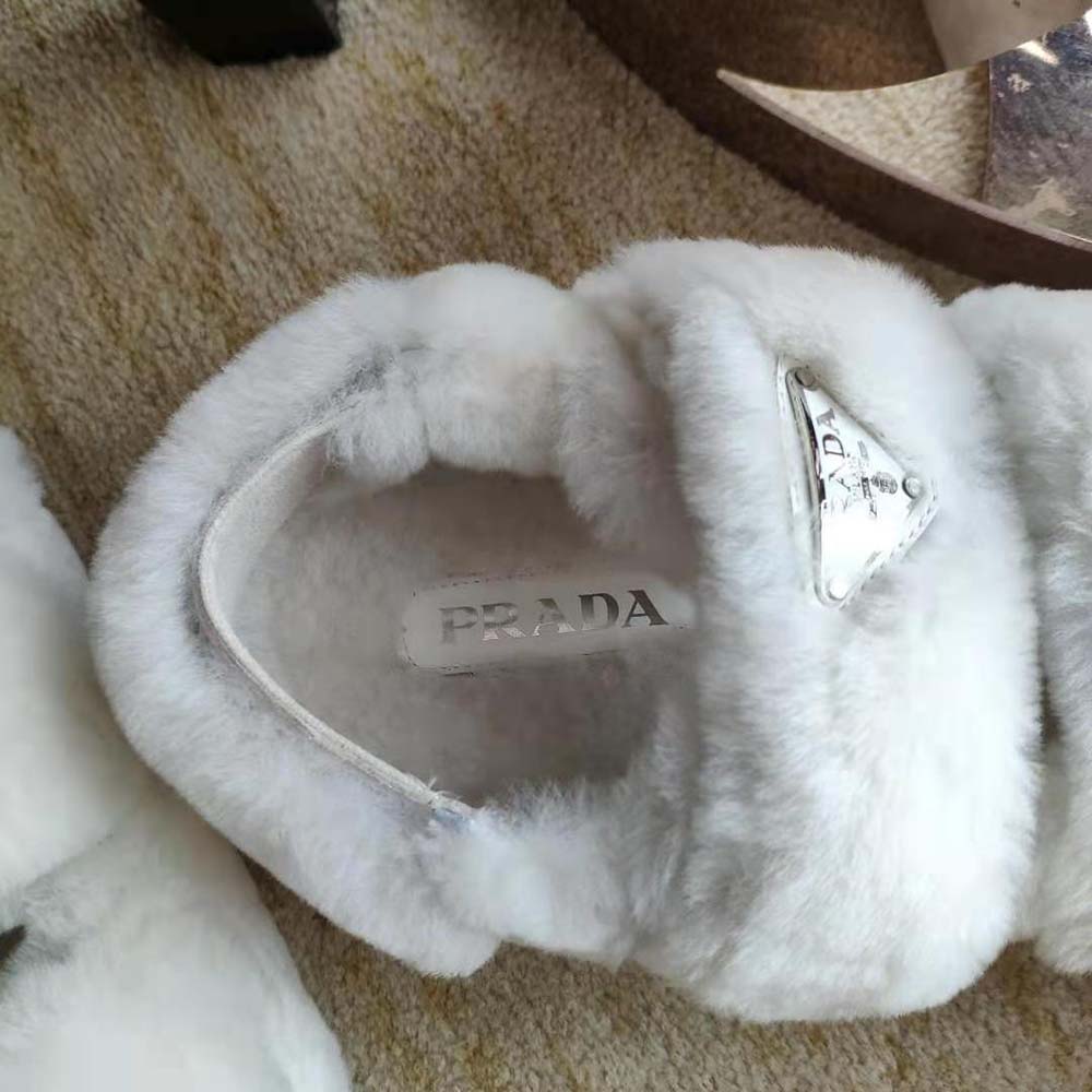 Prada Women Movement and Comfort Come Together Shearling Sandals - image 9