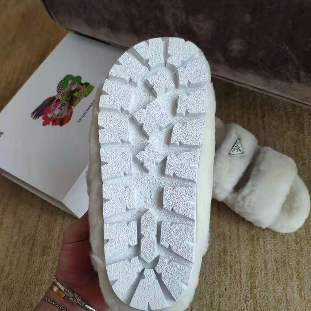 Prada Women Movement and Comfort Come Together Shearling Sandals - image 10