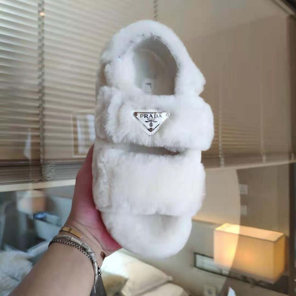 Prada Women Movement and Comfort Come Together Shearling Sandals - image 8