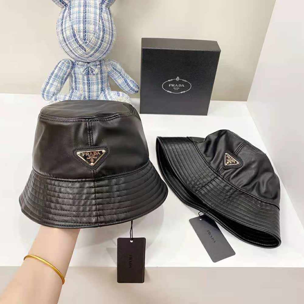 Prada Women Nappa Leather Bucket Hat - image 9