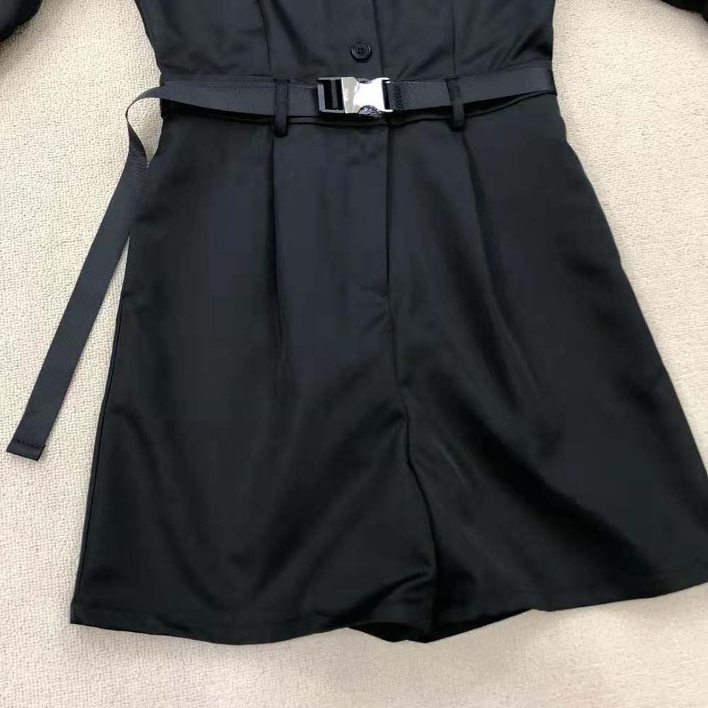 Prada Women Re-Nylon Playsuit-Black - image 9