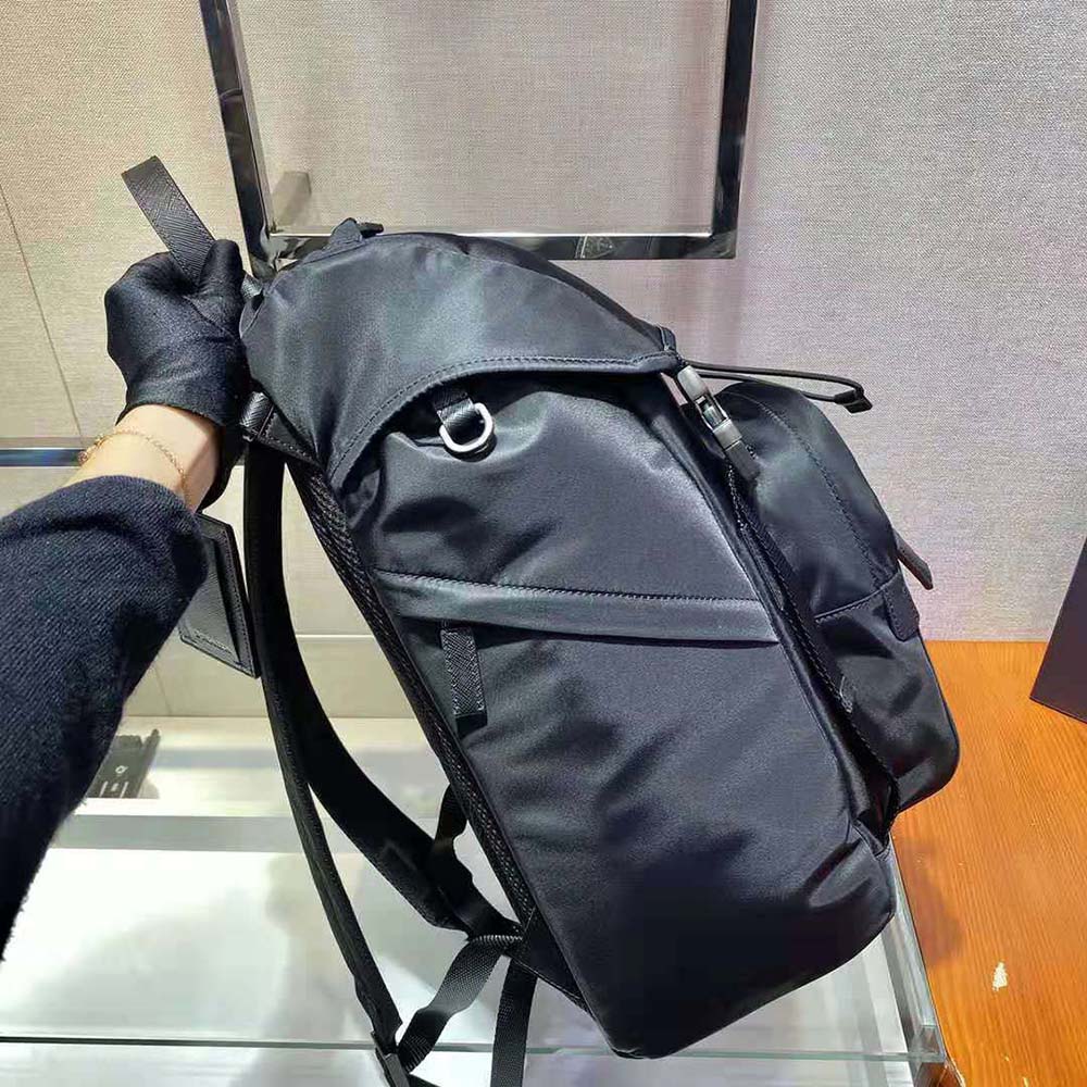 Prada Women Re-Nylon and Saffiano Leather Backpack-Black - image 5