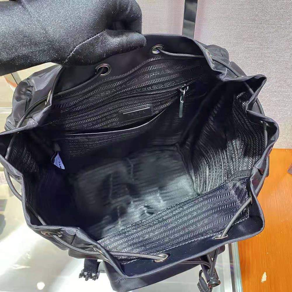 Prada Women Re-Nylon and Saffiano Leather Backpack-Black - image 7