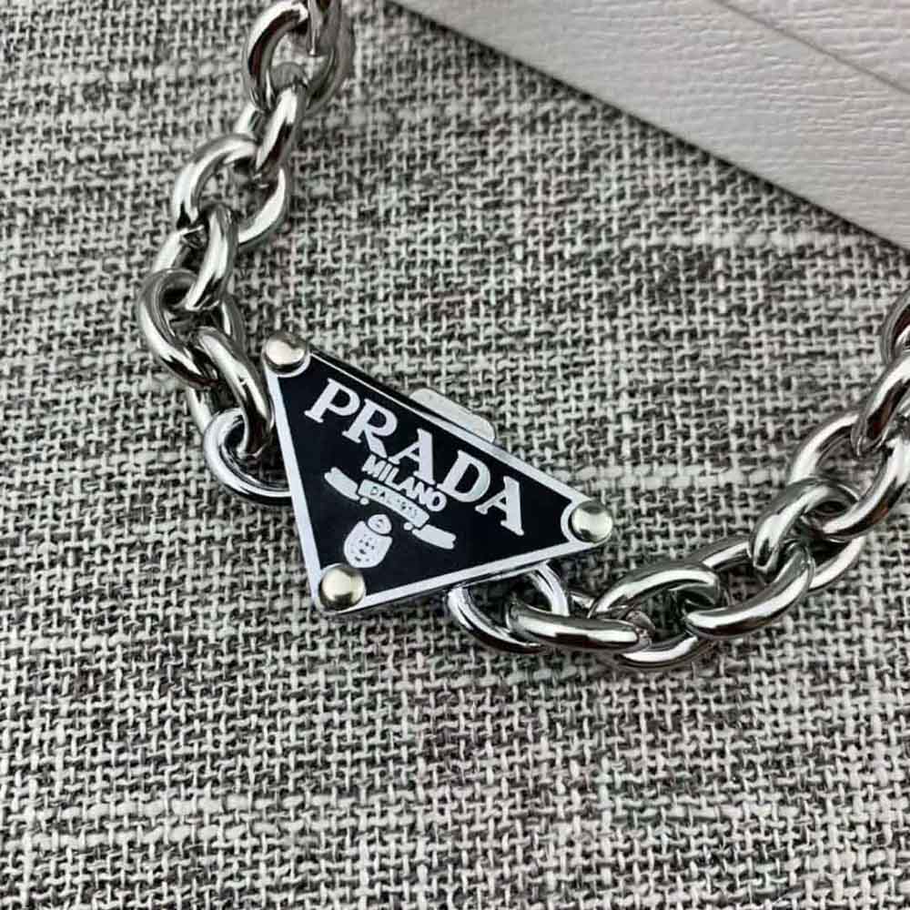 Prada Women Symbole Bracelet worn on wrist showcasing elegant silhouette