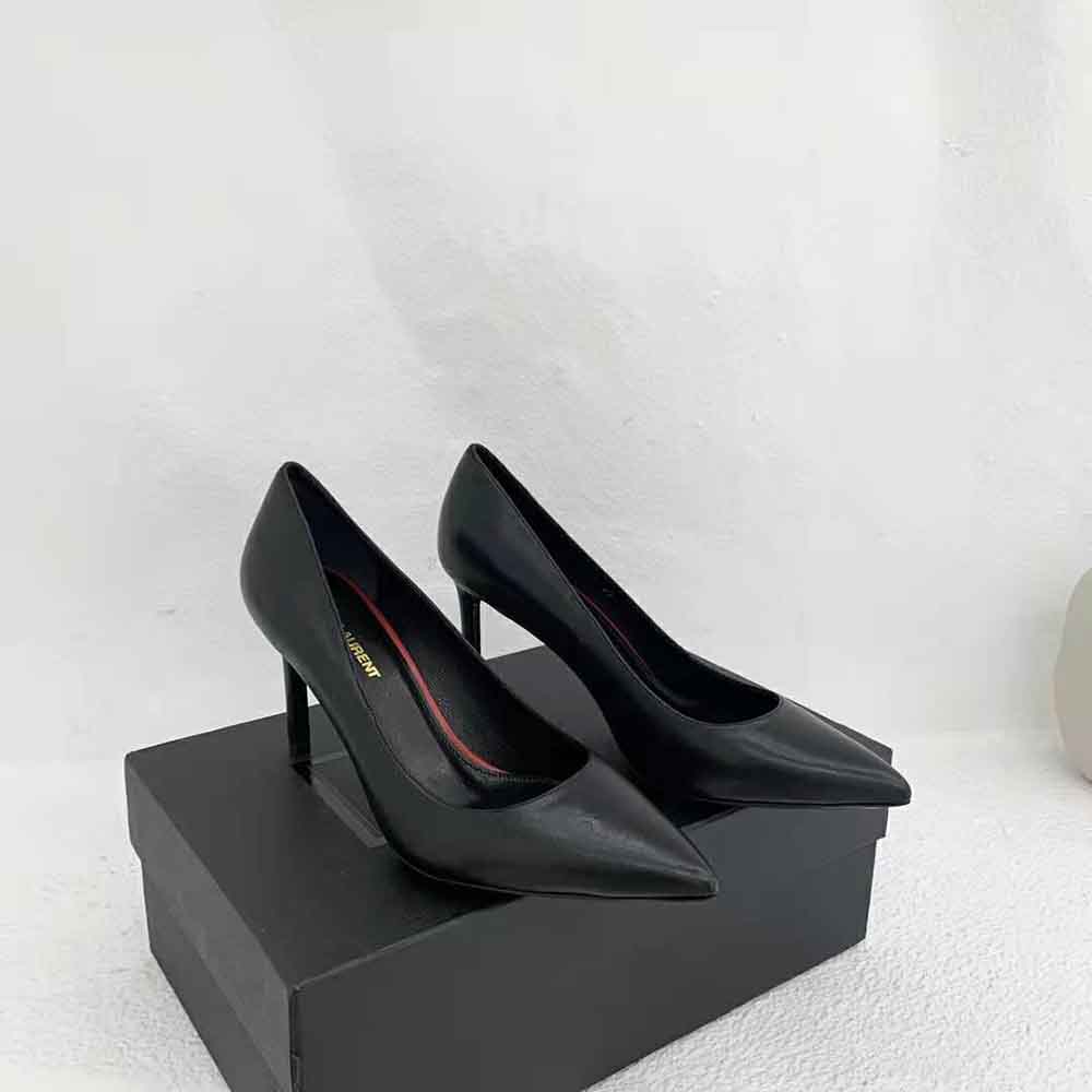 Top view showing pointed toe of Saint Laurent YSL Women Anja Escarpin Pump