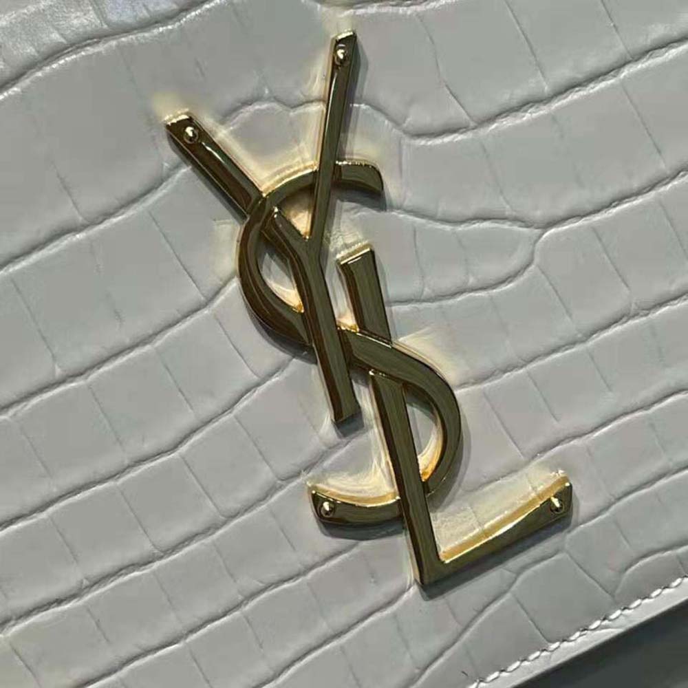 Saint Laurent YSL Women Sunset Medium in Crocodile-Embossed Shiny Leather - image 6