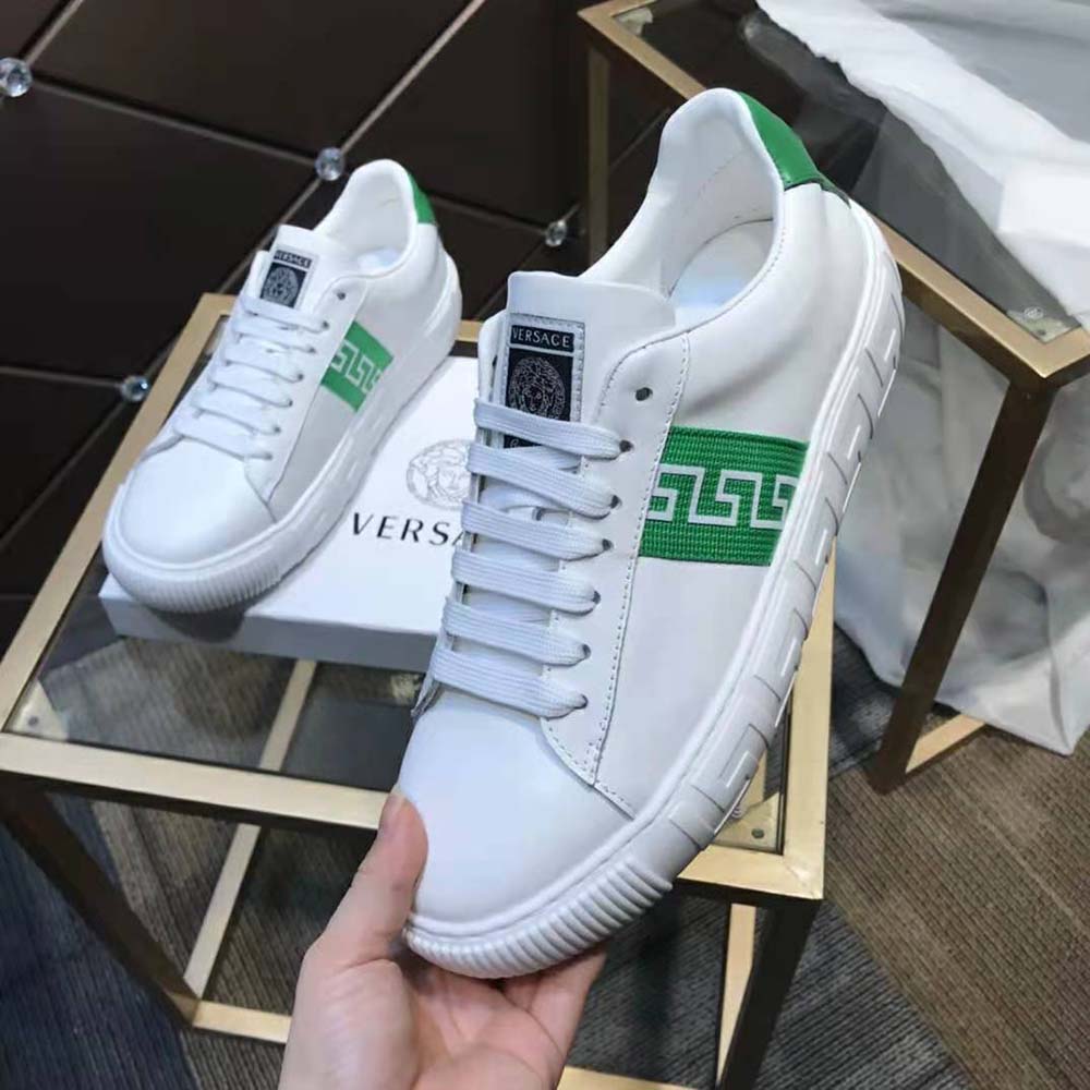 Versace Women A Classic Low Top Greca Sneakers-Green - image 6