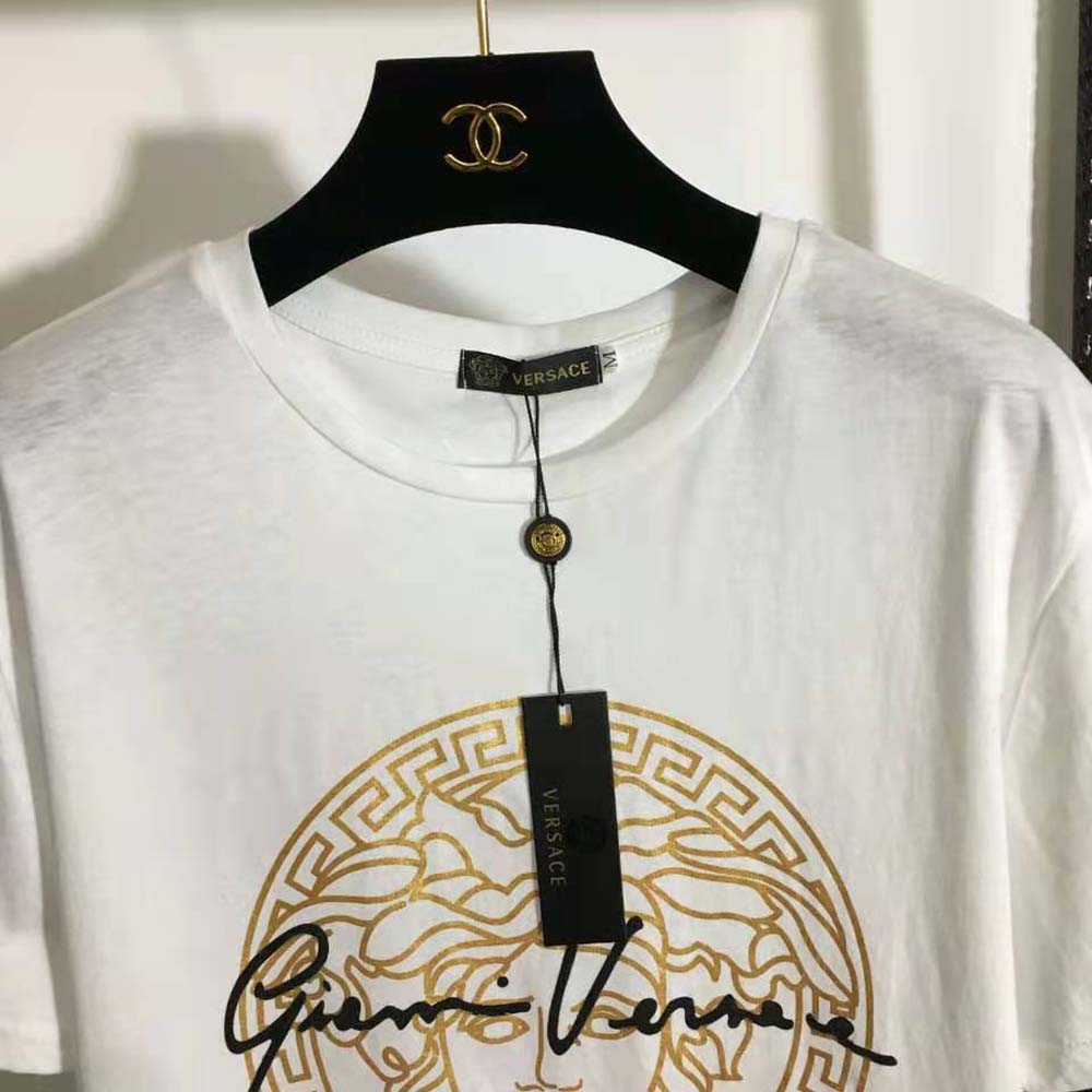 Versace Men GV Signature Medusa T-shirt-White - image 4