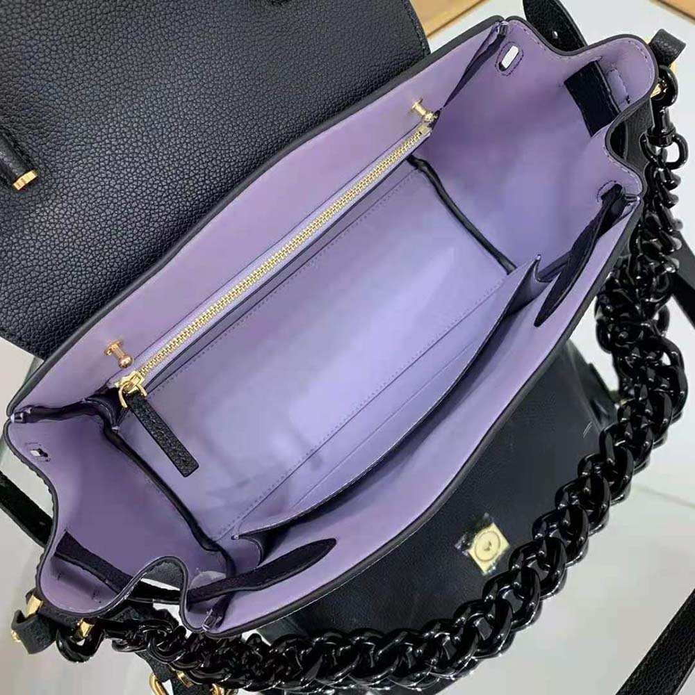 Versace Women La Medusa Medium Handbag Crafted From Premium leather-Black - image 7