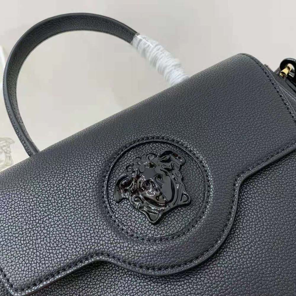 Versace Women La Medusa Medium Handbag Crafted From Premium leather-Black - image 10