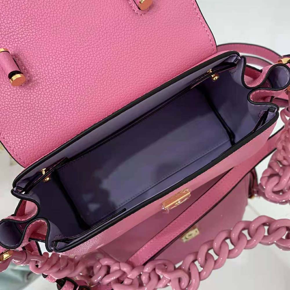 Versace Women La Medusa Small Handbag Crafted From Premium Leather-Pink - image 7