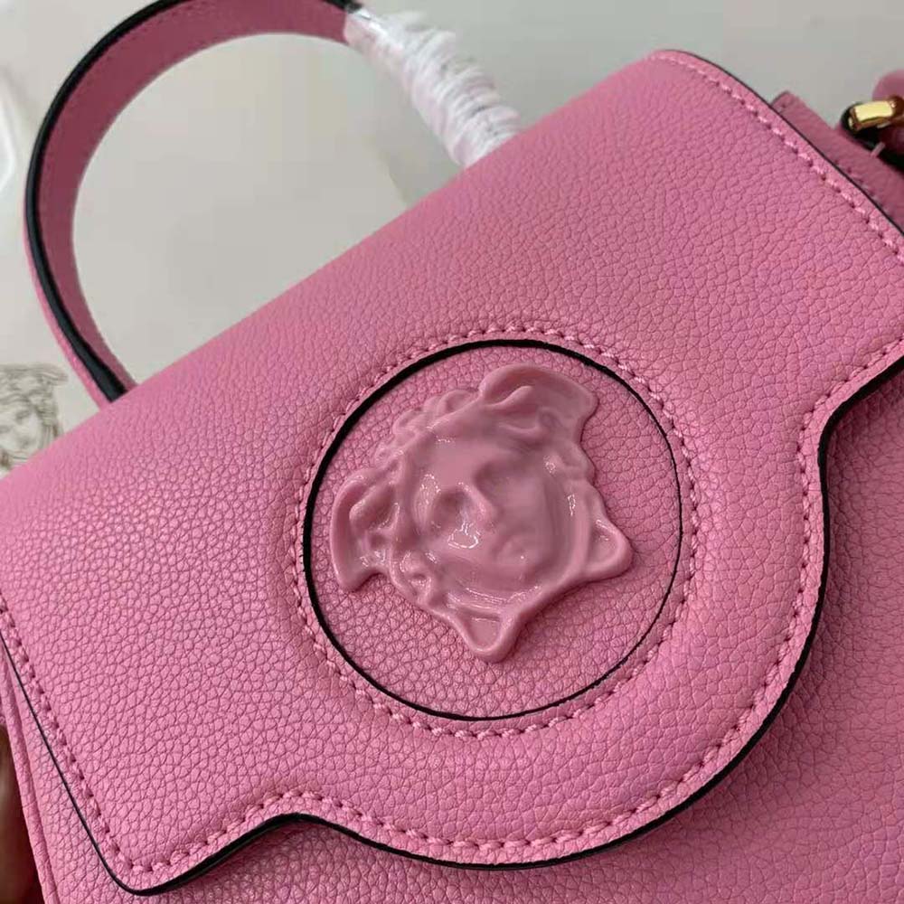 Versace Women La Medusa Small Handbag Crafted From Premium Leather-Pink - image 9