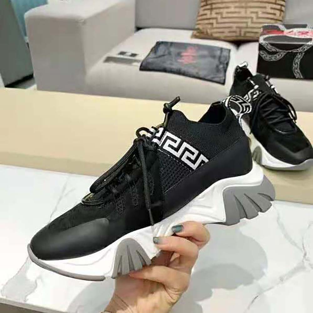 Versace Women Squalo Knit Sneakers-Black - image 6