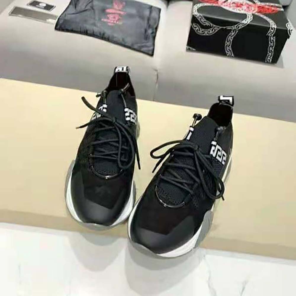 Versace Women Squalo Knit Sneakers-Black - image 4