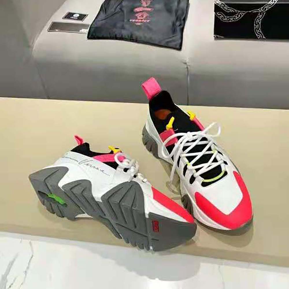 Versace Women Squalo Knit Sneakers-Pink - image 5