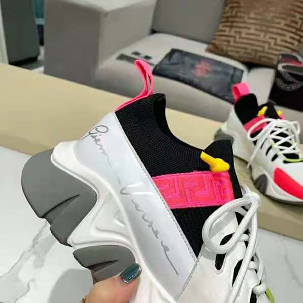 Versace Women Squalo Knit Sneakers-Pink - image 9