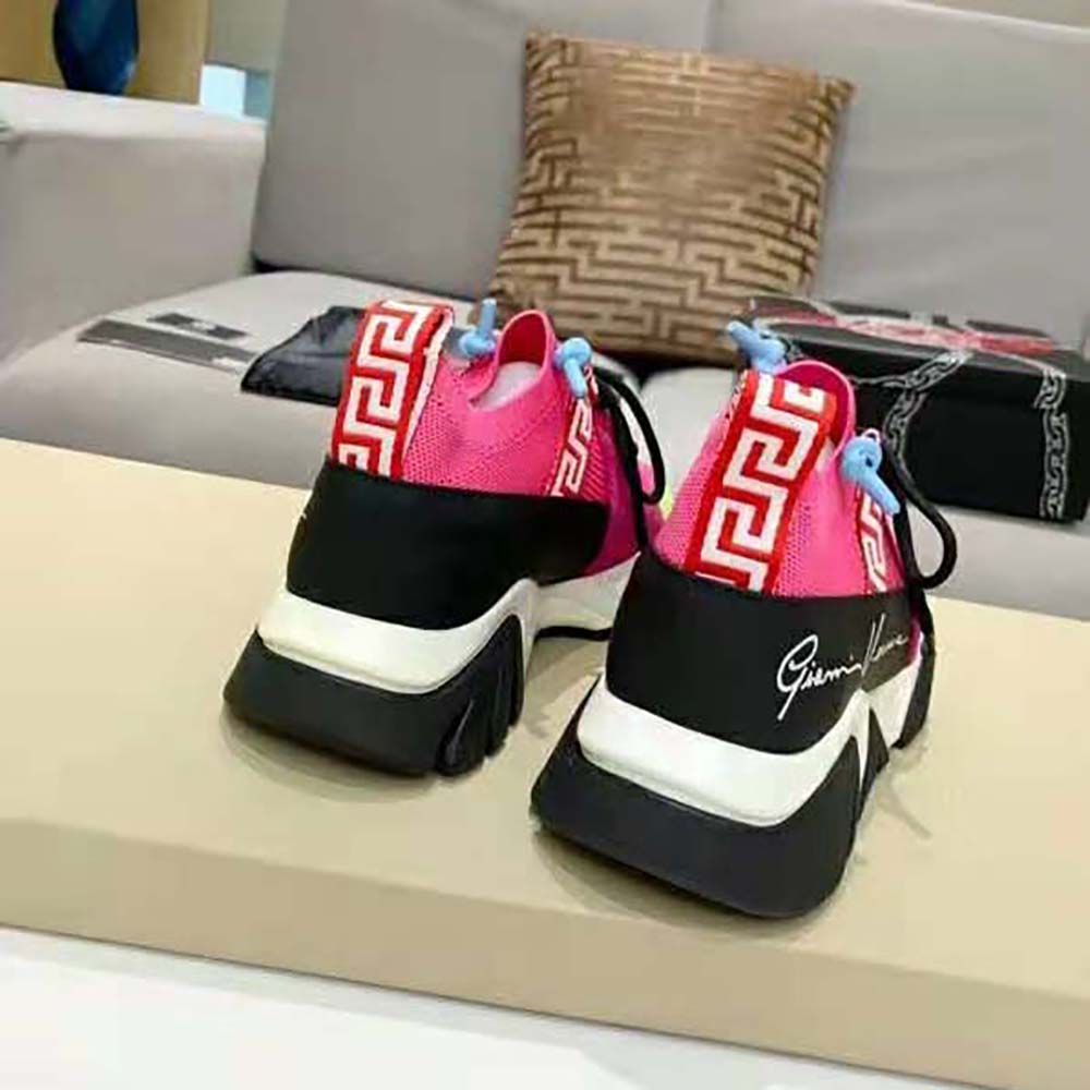 Versace Women Squalo Knit Sneakers-Rose - image 6
