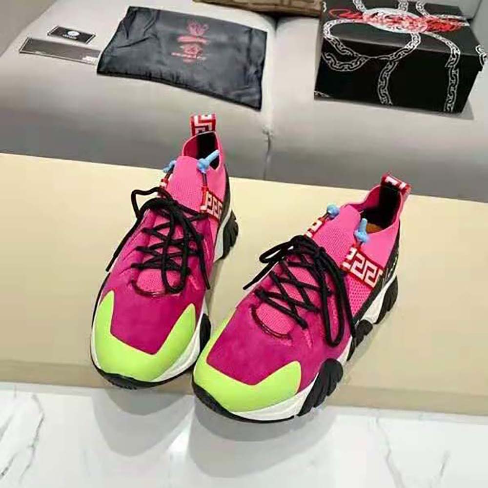 Versace Women Squalo Knit Sneakers-Rose - image 5