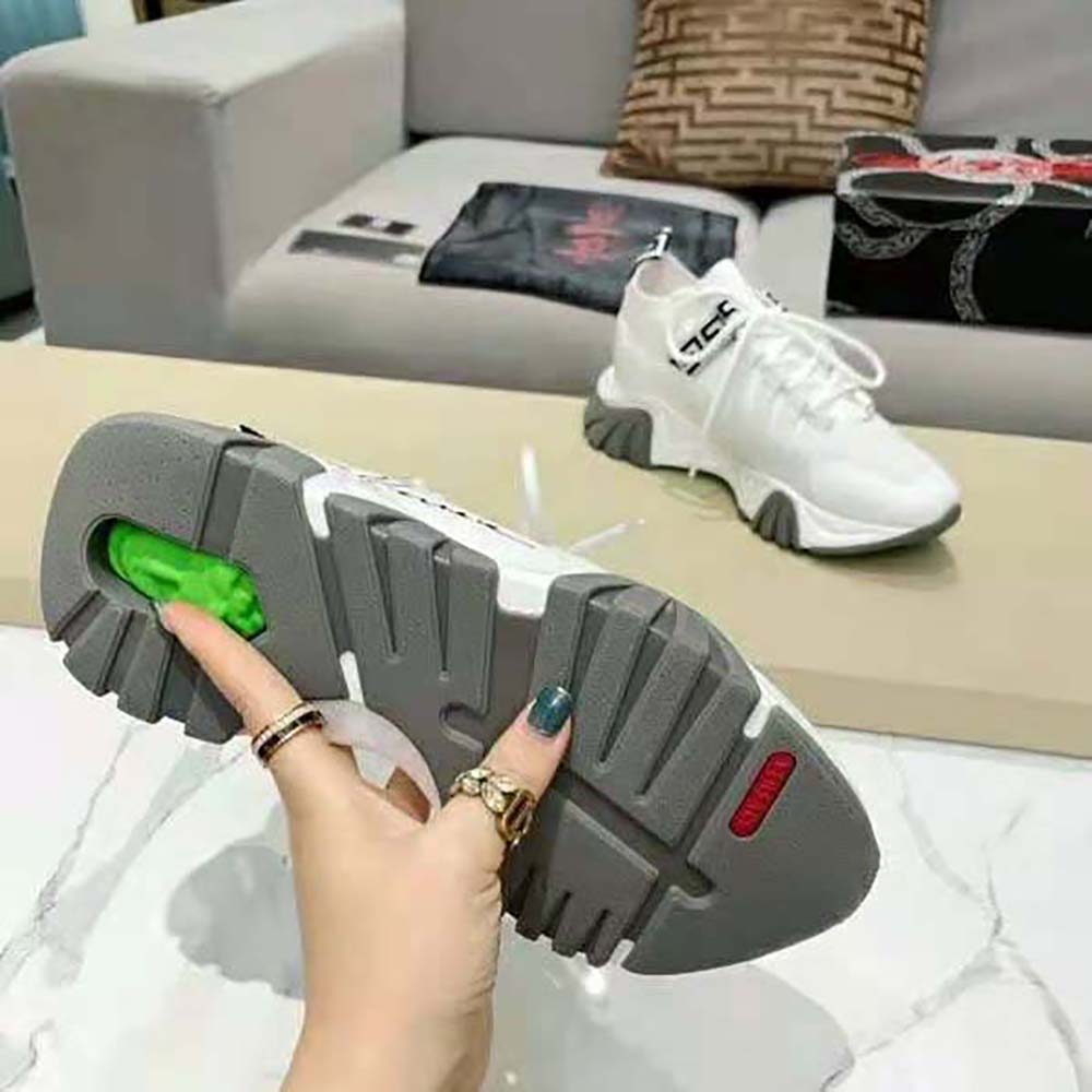 Versace Women Squalo Knit Sneakers-White - image 6