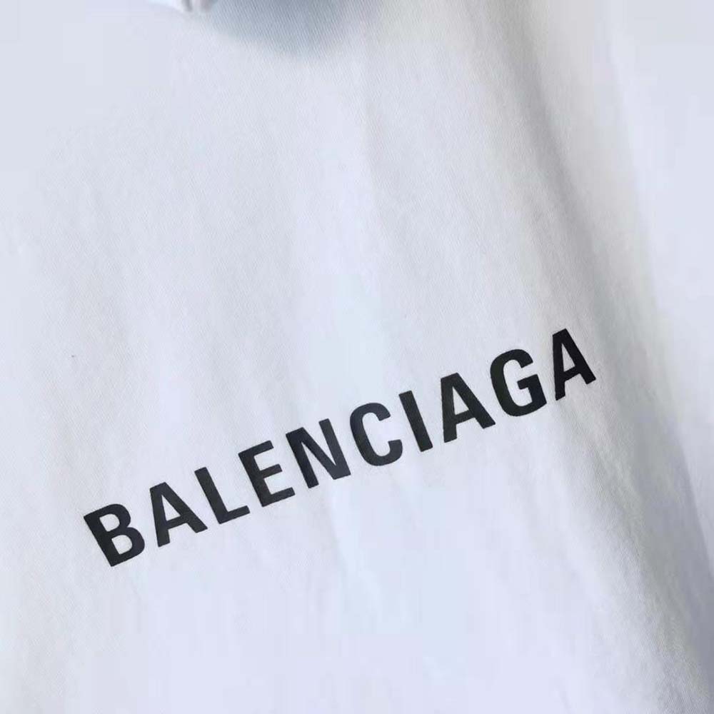 Balenciaga Women Space Boxy Hoodie in White Medium Fleece - image 8