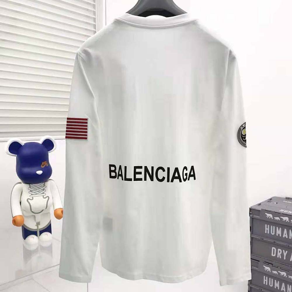 Side angle showing relaxed fit of Balenciaga Women Space T-Shirt