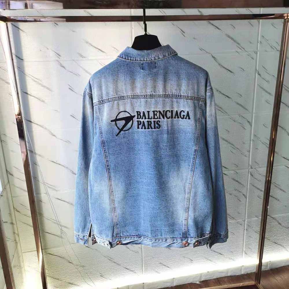 Side profile showing oversized fit of Balenciaga Women Corporate Jacket