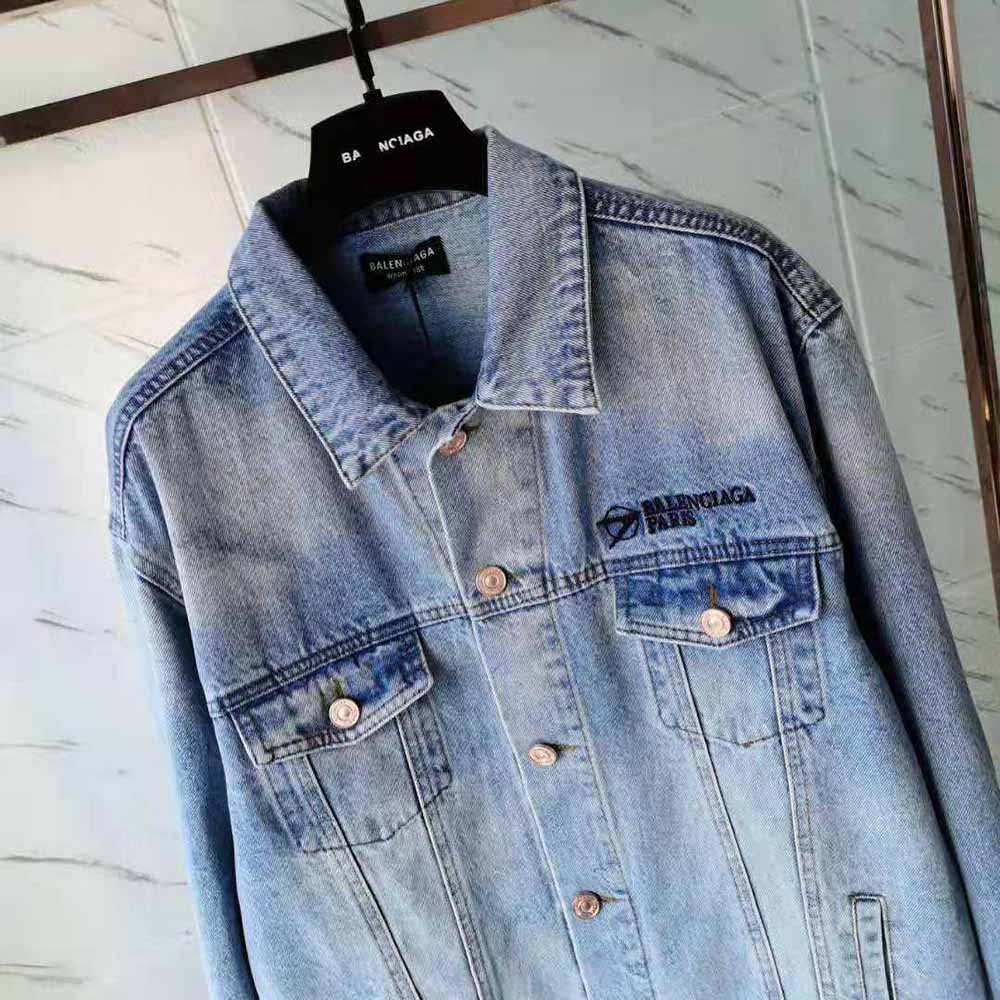 Balenciaga Women Corporate Large Fit Jacket in Indigo - image 4