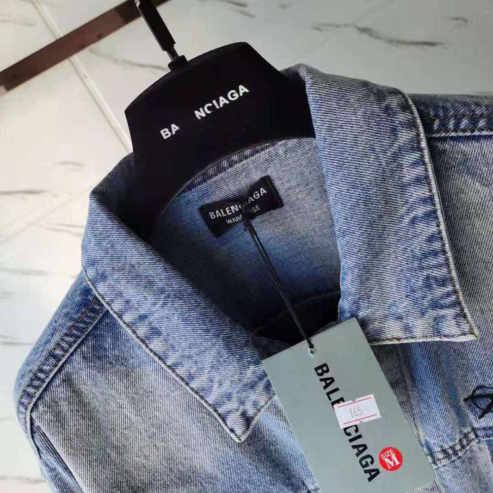 Balenciaga Women Corporate Large Fit Jacket in Indigo - image 5