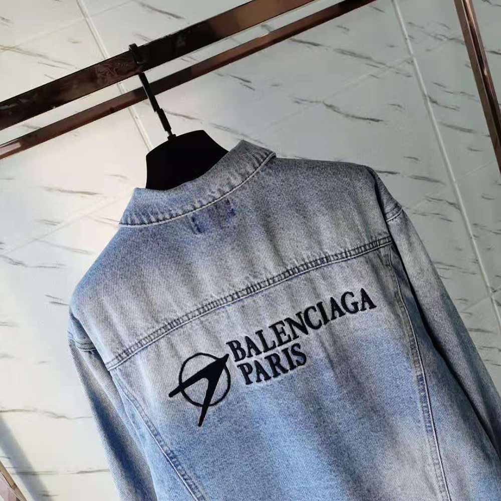 Balenciaga Women Corporate Large Fit Jacket in Indigo - image 7