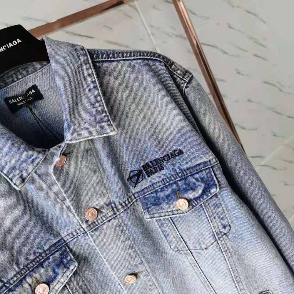 Balenciaga Women Corporate Large Fit Jacket in Indigo - image 6
