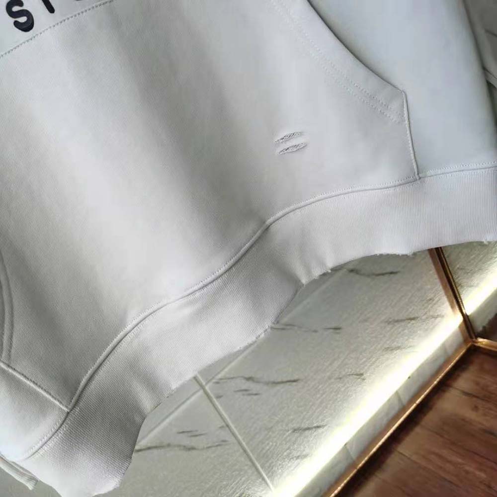Balenciaga Women Hi My Name Is Boxy Hoodie in White and Black Medium Fleece - image 6