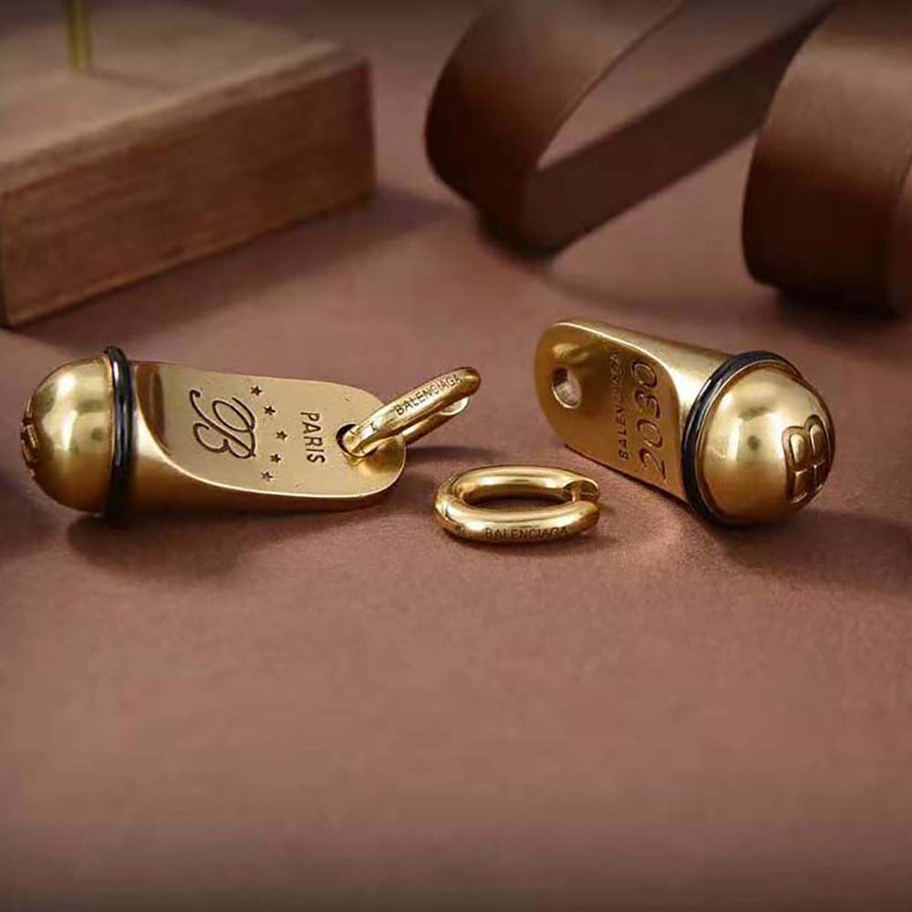 Balenciaga Women Hotel Earrings in Gold Aluminium and Brass - image 4