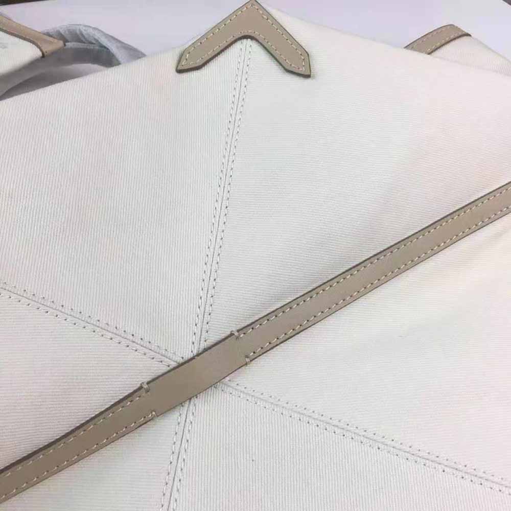 Burberry Women Mini Horseferry Linen Cotton Canvas Beach Tote-Beige - image 9