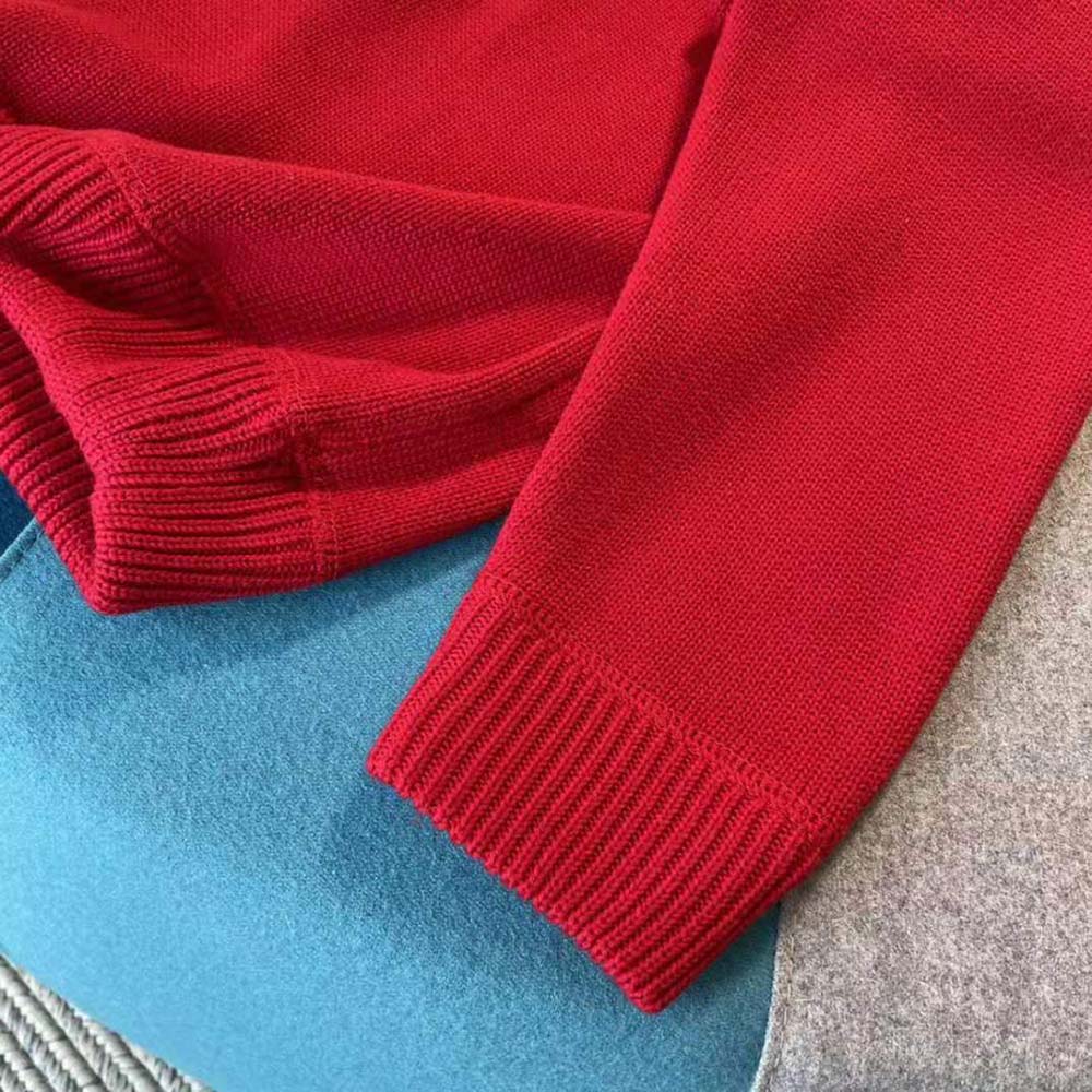 Celine Women 16 Sweatshirt in Wool and Cashmere-Red - image 9