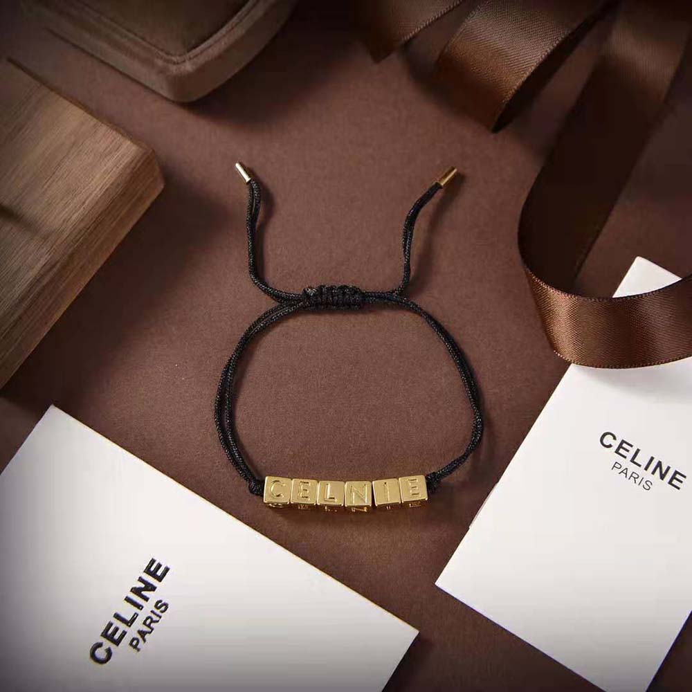 Celine Women Beach Bracelet in Brass with Gold Finish and Polyester - image 4