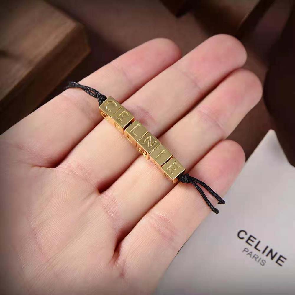 Celine Women Beach Bracelet in Brass with Gold Finish and Polyester - image 7